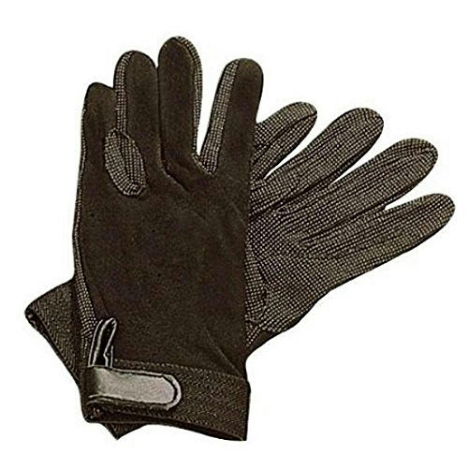 image 1 of Dublin Adults Track Riding Gloves - Black - Large Black | Large