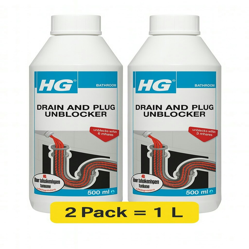 image 1 of HG drain and plug unblocker 0.5L -- 2 Pack