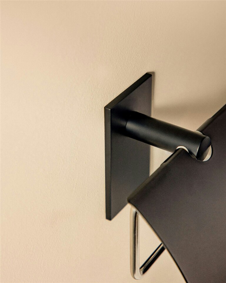 image 1 of Cosmic Wall Mounted Toilet Roll Holder with Durable Metal Matte Finish White