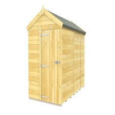 5 x 9 Feet Apex Shed - Single Door Without Windows - Wood - L272 x W147 x H217 cm Brown
