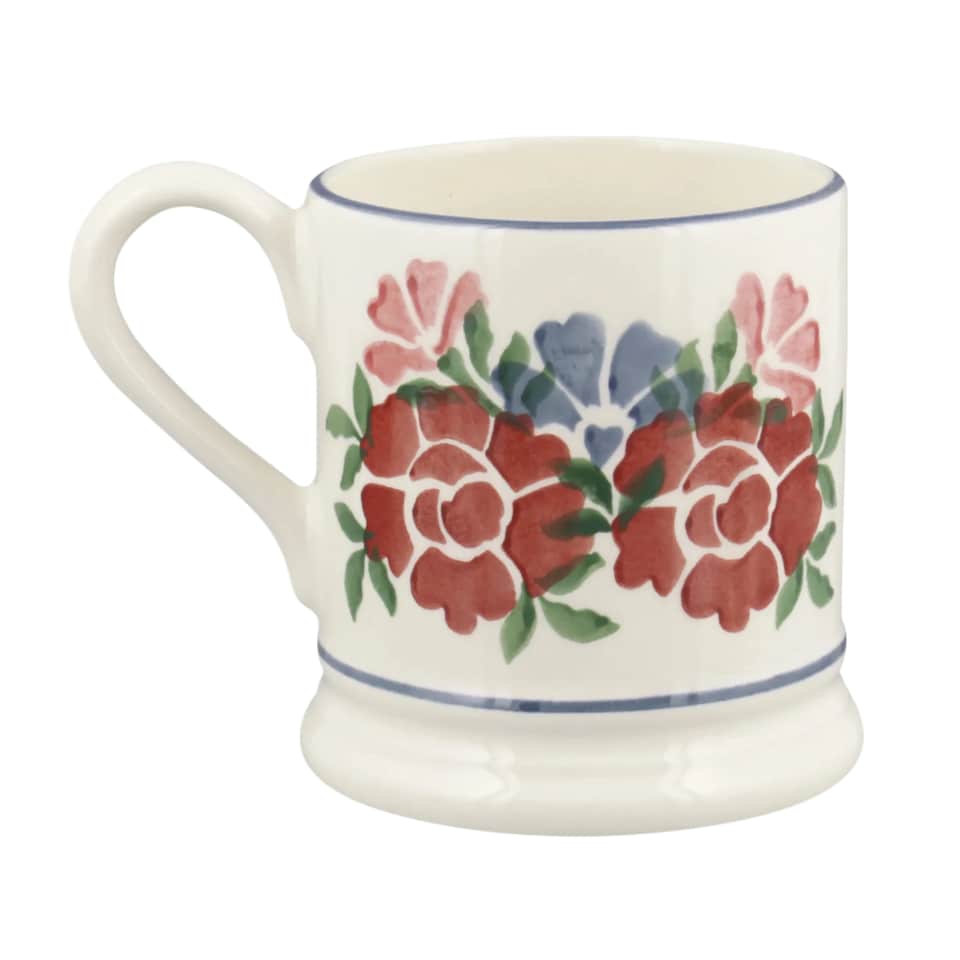 image 1 of 300ml Emma Bridgewater Antique Roses Half Pint Mug, Ceramic | Multi | 1