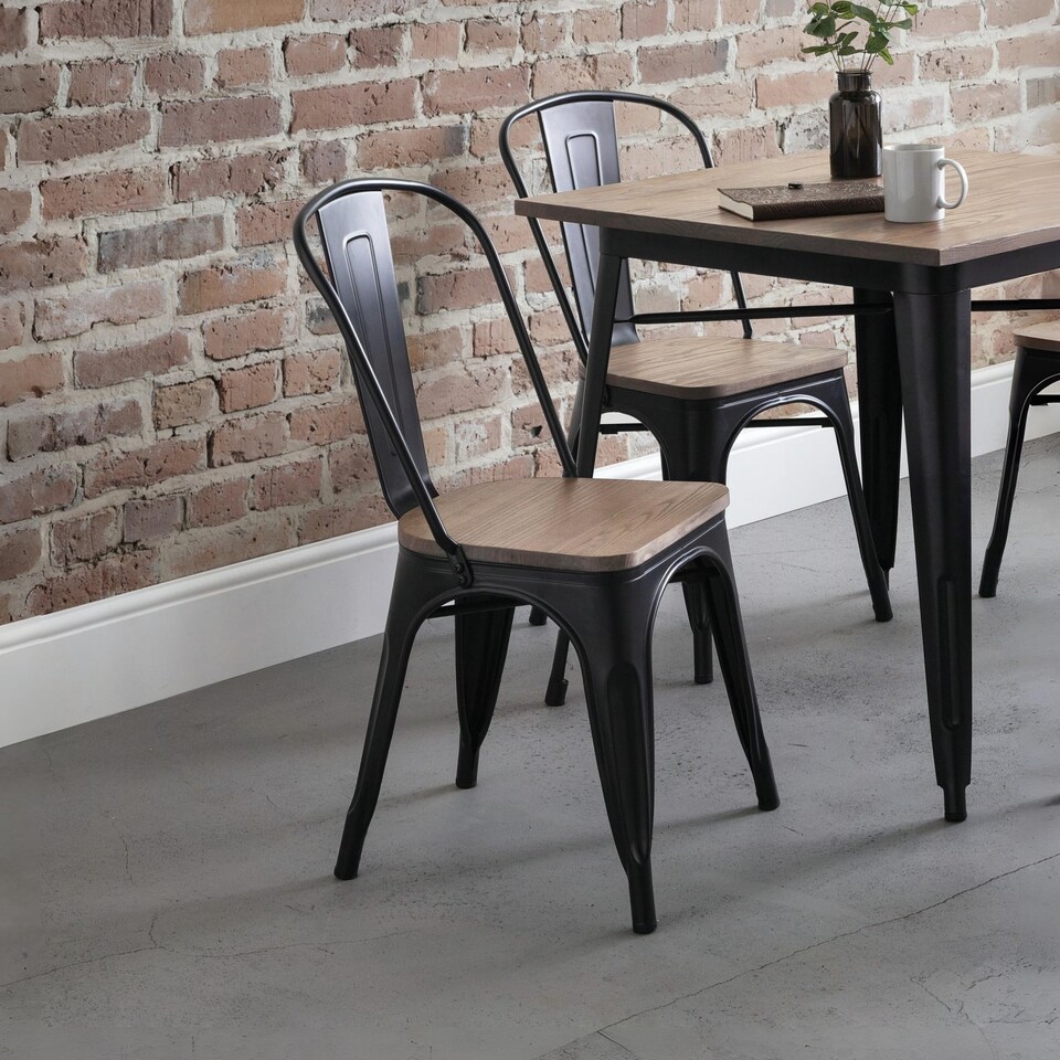image 1 of Ashford Premium Metal Dining Chairs - Set of 4