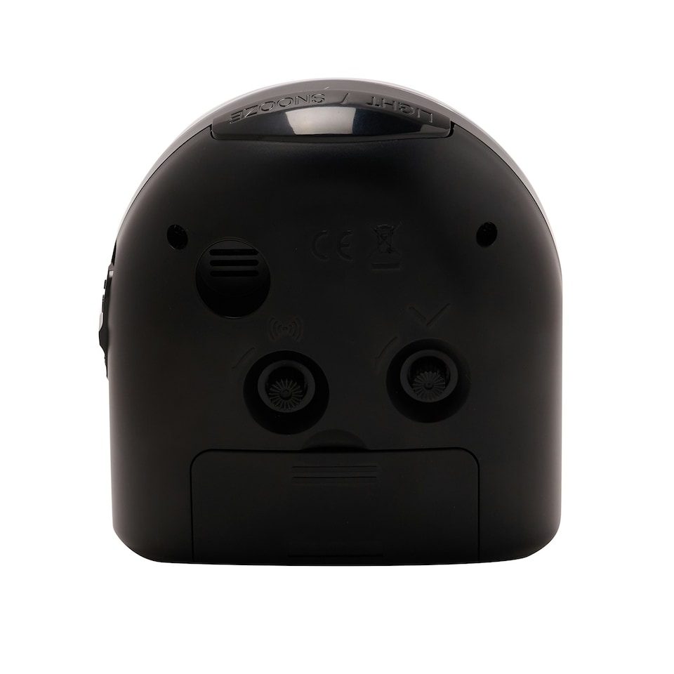 image 1 of Hometime Silent Sweep Round Face Blinking Light Alarm Clock  - Black Black