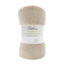 Ribbon Eskimo Style Dog Blanket - Camel - One Size