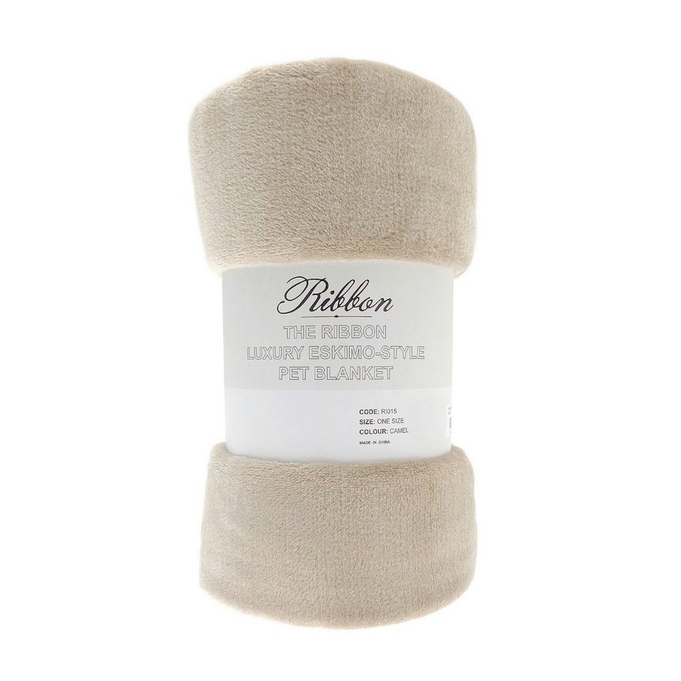 Ribbon Eskimo Style Dog Blanket - Camel - One Size