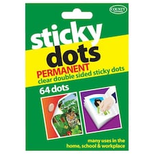64 Permanent Clear Double Sided Sticky Dots