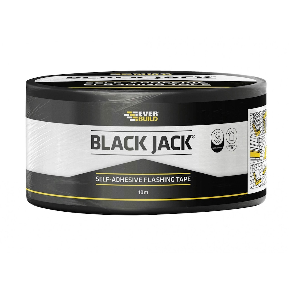 Everbuild Sika Black Jack Flashing Tape, Trade - Multi Colour - 75mm x 10m