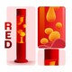 image 1 of Nova Lava Lamp Red w/Red Liquid Yellow Wax | Red
