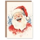image 1 of Happy Jolly Santa Claus Festive Fun Xmas Art Blank Christmas Card