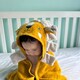image 4 of 100% Organic Cotton Hooded Baby Bath Towel - Fox Red