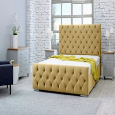 Macono Plush Double Bed Frame - Beige