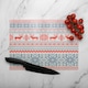 image 2 of Christmas Background With Deer Dining Glass Chopping Board | Multi