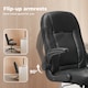 image 5 of Ergonomic Office Computer Chair PU Leather Swivel Recliner with Flip-Up Armrests