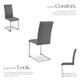 image 3 of Dining Chairs - cantilevered, high backrest, flat steel frame | Grey | grey | 6