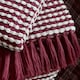 image 2 of Catherine Lansfield Stab Stitch Blanket Throw | Purple | Plum