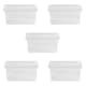 image 1 of Wham Crystal 5 x 11L Stackable Plastic Storage Boxes with Lids Clear Clear