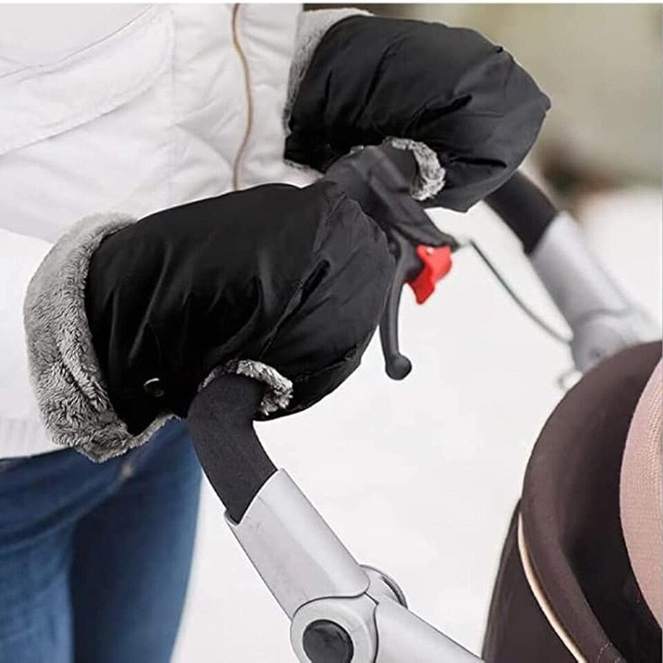 image 1 of Pram Mittens Pack of 2 Stoller Hand Warmers Waterproof Buggy Handle Gloves