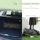 image 3 of Outsunny Camping Bed w/ Carry Bag, Magazine Bag & Cup Holder, Black