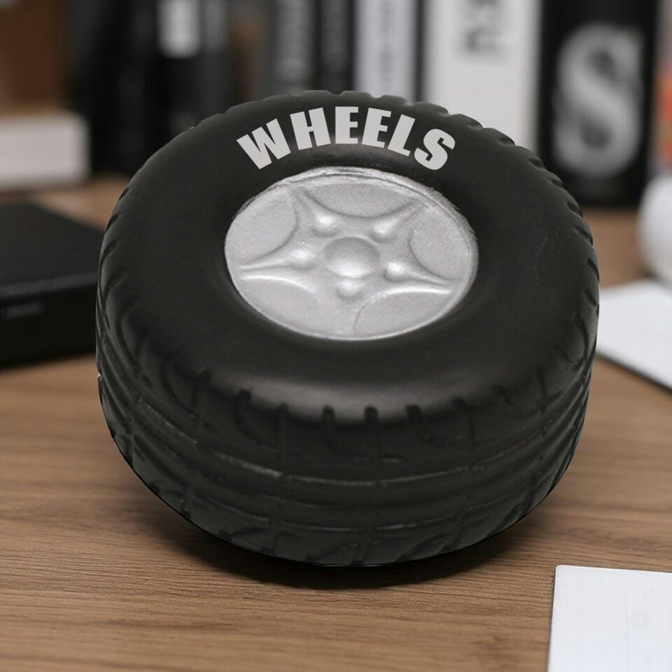 image 1 of SPORTGIFTZ Racing Car Stress Wheel | Relieve Tension & Improve Focus | Ideal for Rugby Enthusiasts & Athletes | 7cm | Black