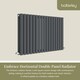 image 2 of Balterley Embrace Horizontal Double Panel Radiator | Grey | Anthracite | 1