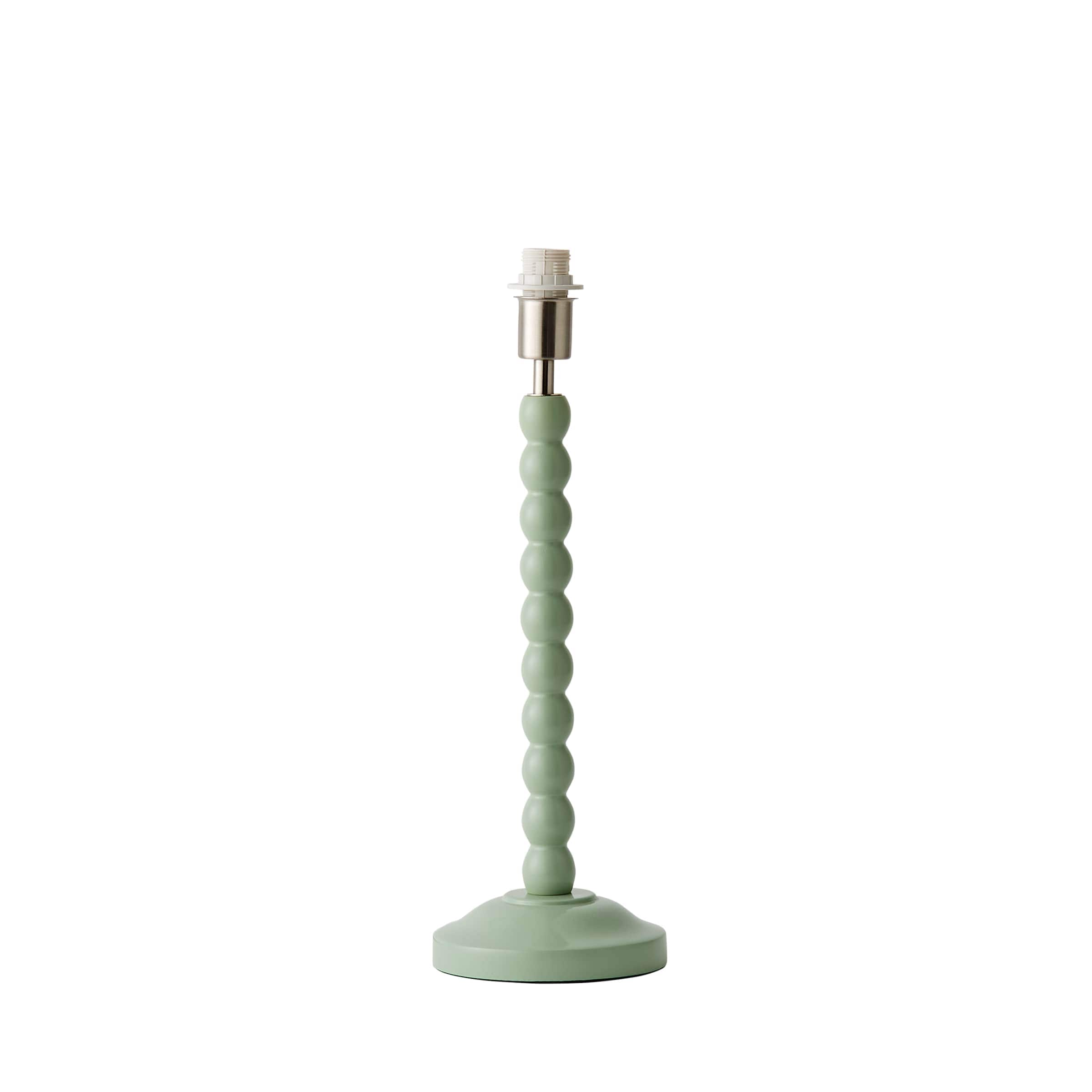 ValueLights Bobbins Sage Green Table Lamp Base Light in Pale Green