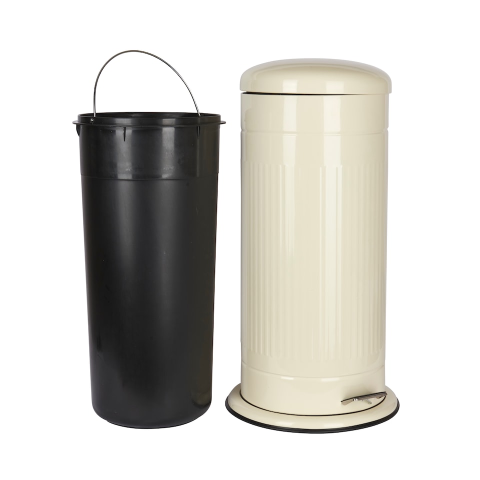image 1 of Living Nostalgia Antique Cream 30 Litre Pedal Bin