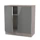 image 6 of Lucca 2 Door Cabinet in Grey Gloss & Grey Oak (Ready Assembled) | Grey | Grey Gloss & Grey Oak