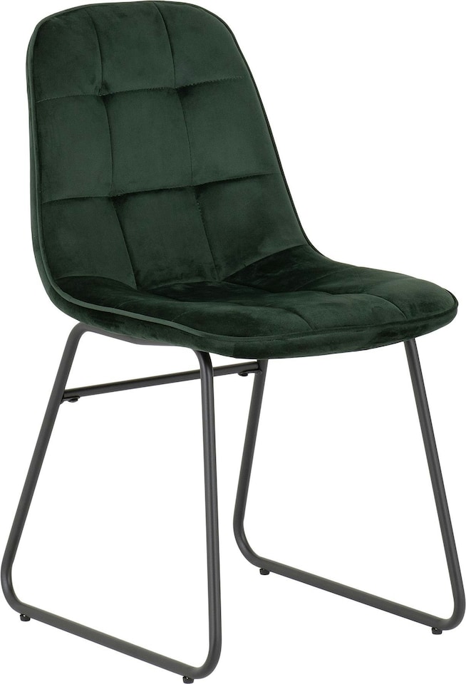 image 1 of Pair of Lukas Velvet Dining Chairs | Green | Emerald Green | 2