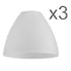 image 1 of ValueLights 3 Pack White Frosted Bowl Replacement Light Shades White