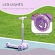 image 5 of AIYAPLAY Kids 3 Wheel Scooter for 2-6 Years Old w/ Adjustable Height, Pink 
