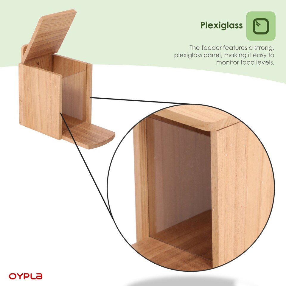 image 1 of Wooden Garden Wildlife Squirrel Feeder Box