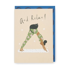 Birthday/Greeting Card for Her/Friend | Yoga Cat Woman Design