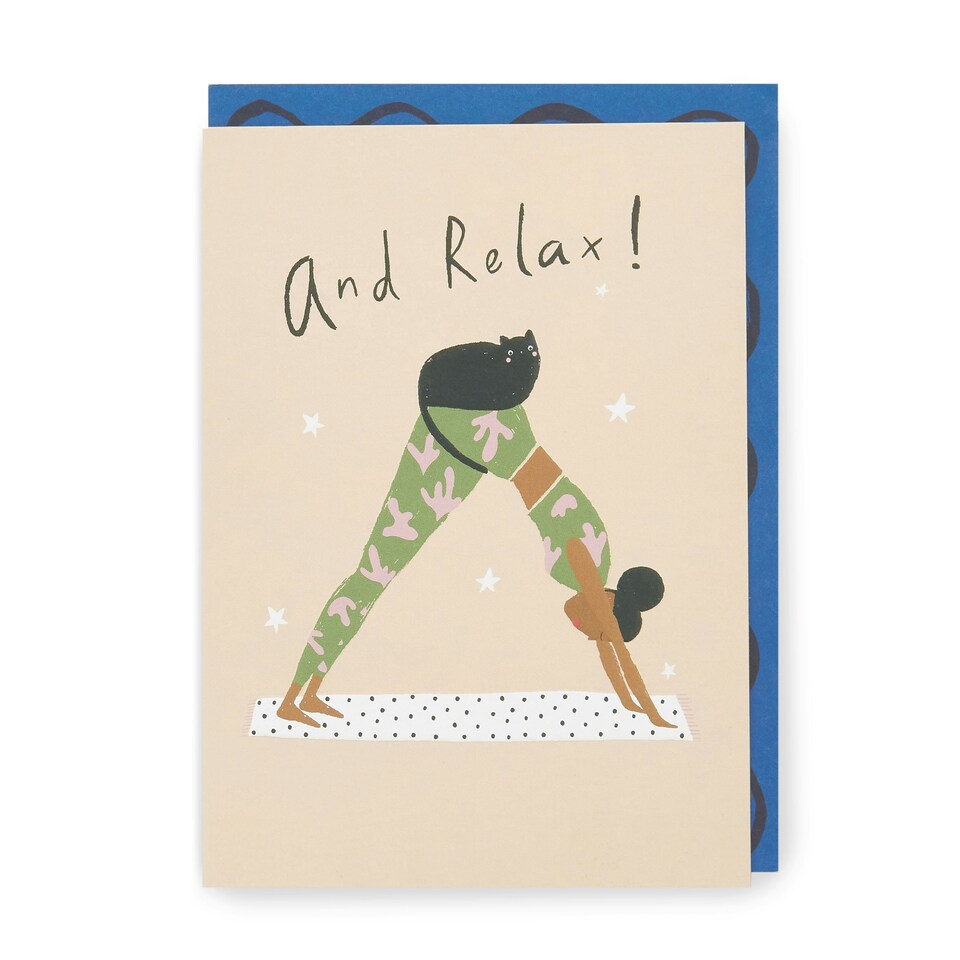 image 1 of Birthday/Greeting Card for Her/Friend | Yoga Cat Woman Design