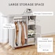 image 5 of HOMCOM Rolling Ironing Board Cabinet, Foldable Ironing Station with Storage