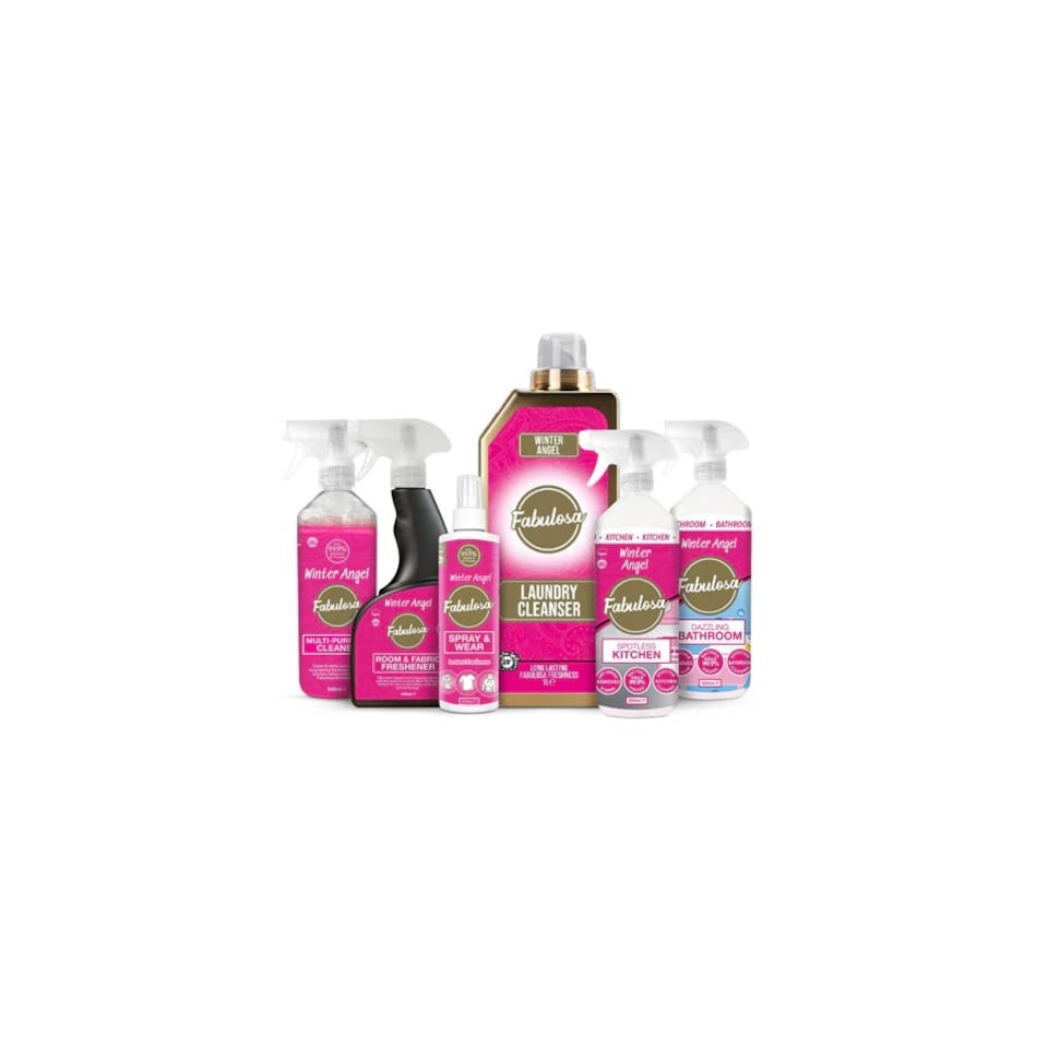 Fabulosa Trending Winter Angel Household Cleaning Bundle 7 Piece