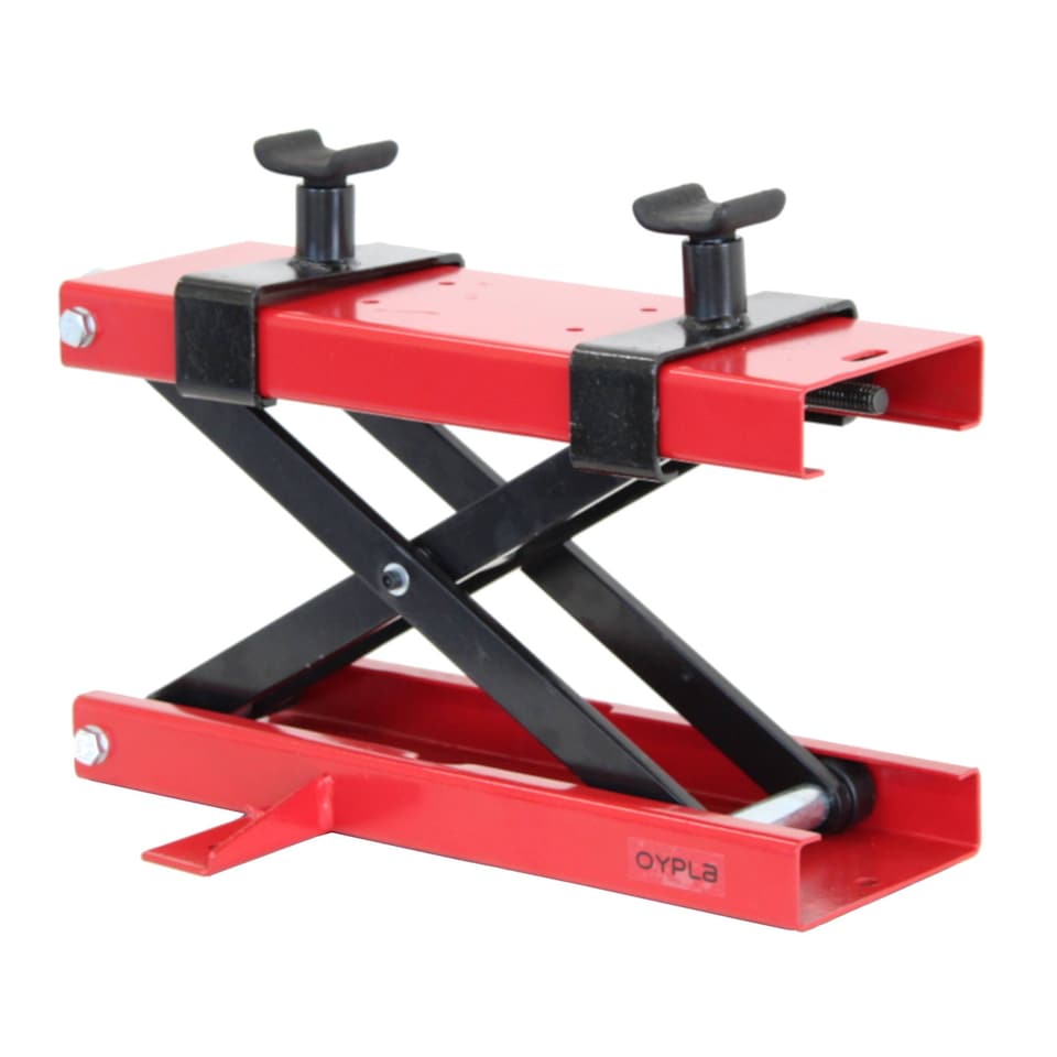 image 1 of 500kg Motorcycle Motor Bike Stand Scissor Lift Jack Workshop | Red