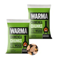 Warma Chimenea Wood Chunks - 2 Packs