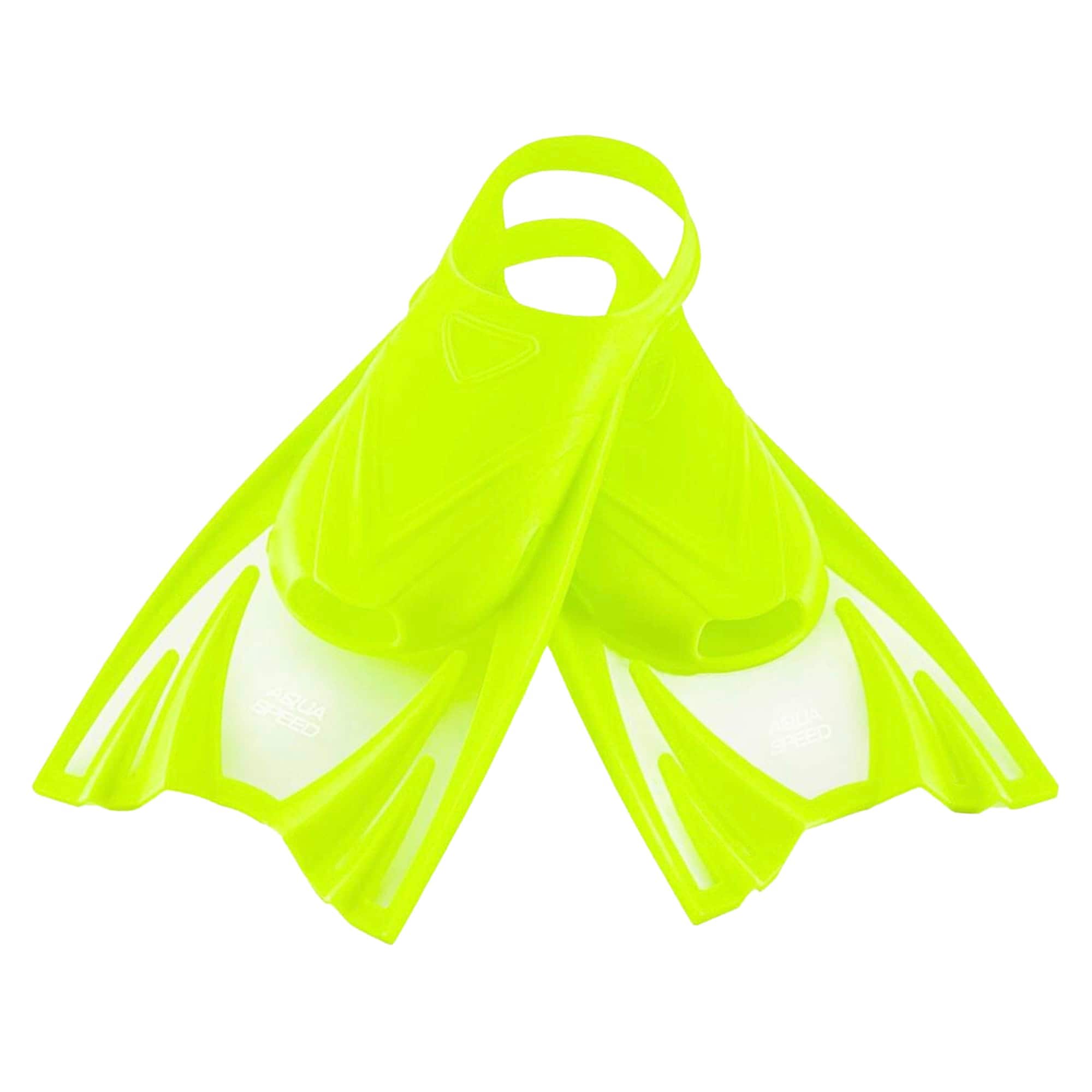 Aqua Speed & Swimming Fins | Junior Easy Fit Training Fins in Lime | Size: Small