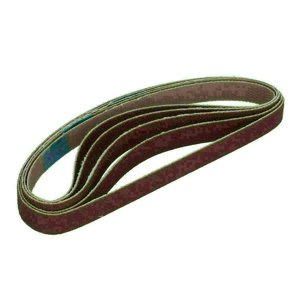 image 1 of Belt Power Finger File Sander Abrasive Sanding Belts 330mm x 10mm 120 Grit 10 PK