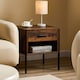 image 7 of Vida Designs Brooklyn 1 Drawer Bedside Cabinet Industrial Cabinet Table Nightstand, Dark Wood