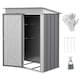 image 1 of Outsunny Steel Garden Shed, Small Lean-to Shed for Bike, 5x3 ft, Grey