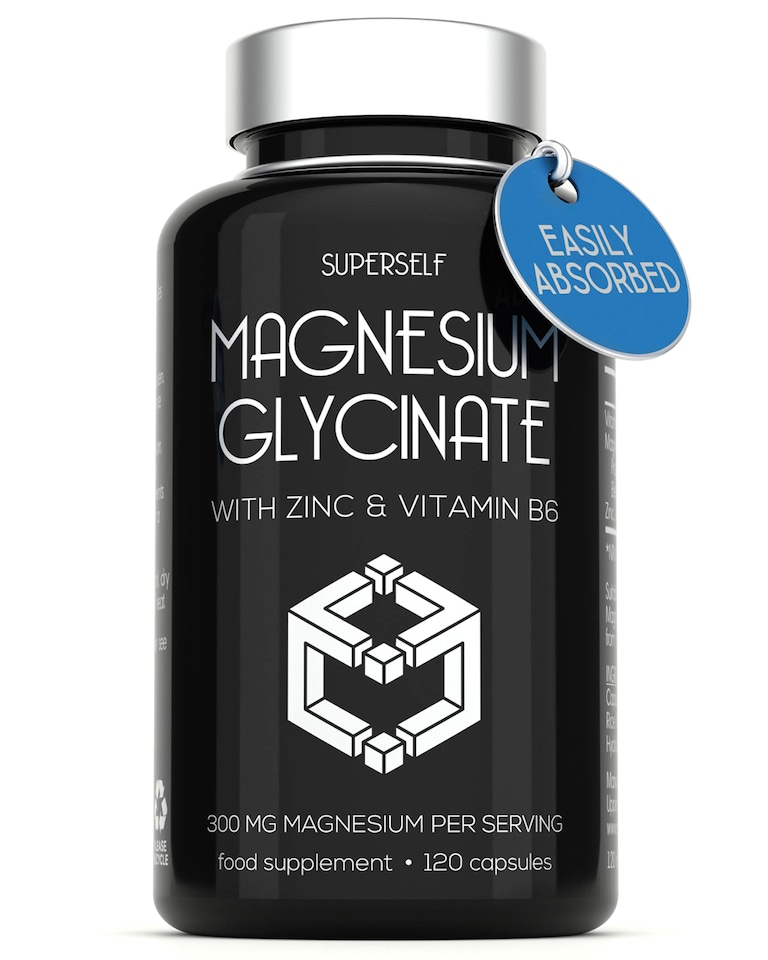 image 1 of SuperSelf Magnesium Glycinate 1500mg with Zinc & Vitamin B6 120 Capsules