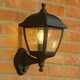 image 3 of CGC MYRA Large Black Outdoor Wall Lantern Light with PIR Motion Sensor, Clear Diffuser, IP44, Polycarbonate Coastal Style.