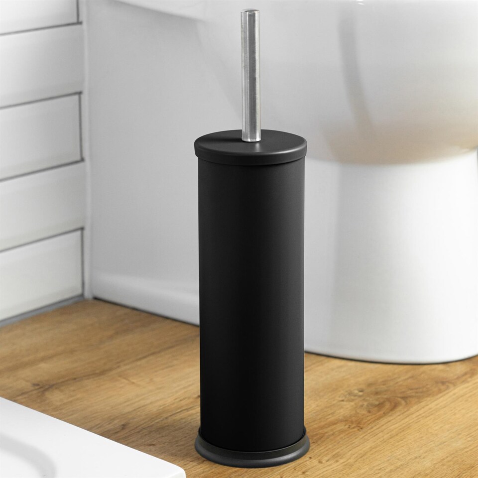 image 1 of Harbour Housewares Round Toilet Brush - Matt Black | Black | Matte Black