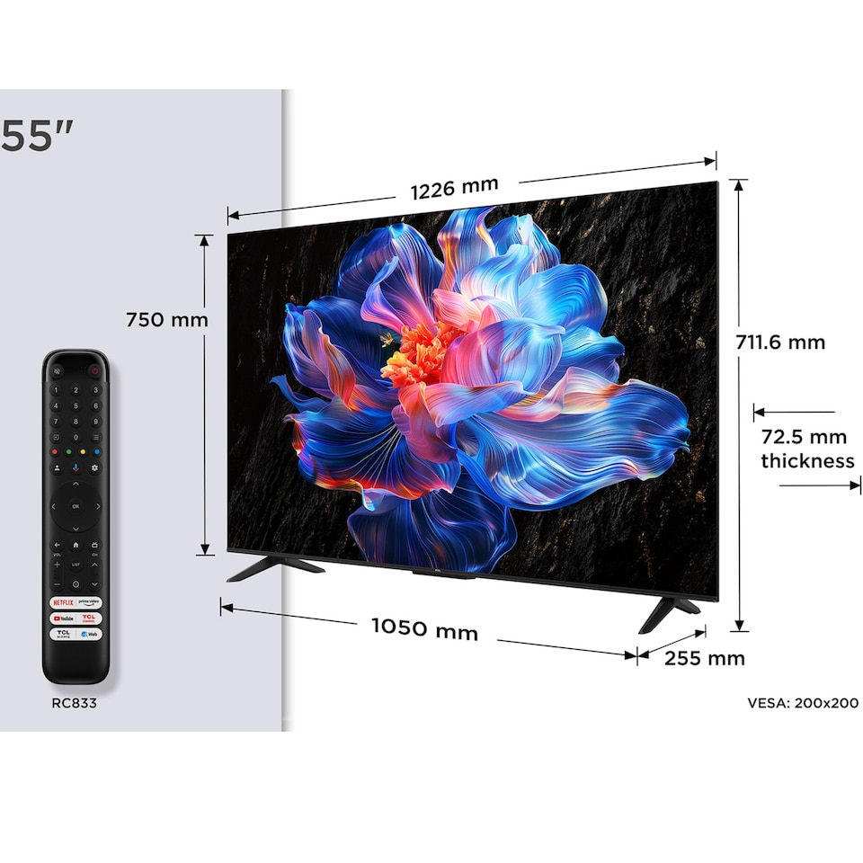 image 1 of TCL 55" Inch V6C 4K LED Smart TV Ultra HD HDR 55V6C - Free 2 Year Warranty