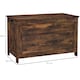 image 7 of HOMCOM Storage Chest with 2 Safety Hinges, Storage Bench, Rustic Brown