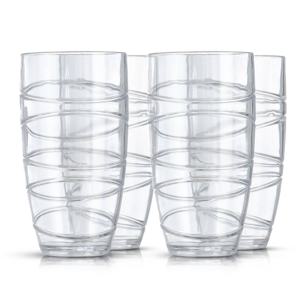 Swirl Plastic Tumbler Set of 4