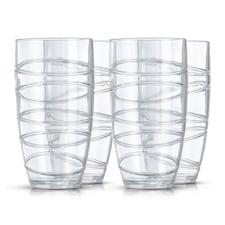 Swirl Plastic Tumbler Set of 4
