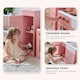 image 10 of Teamson Kids Little Chef Chester Play Kitchen in Peach with Fridge, Stove, 12 Accessories, Shelves & Hooks