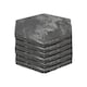 image 1 of Argon Tableware Hexagonal Marble Coasters - 10cm - Black - Pack of 6